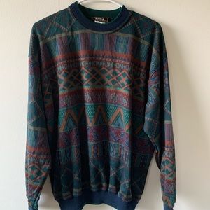 funky patterned sweater